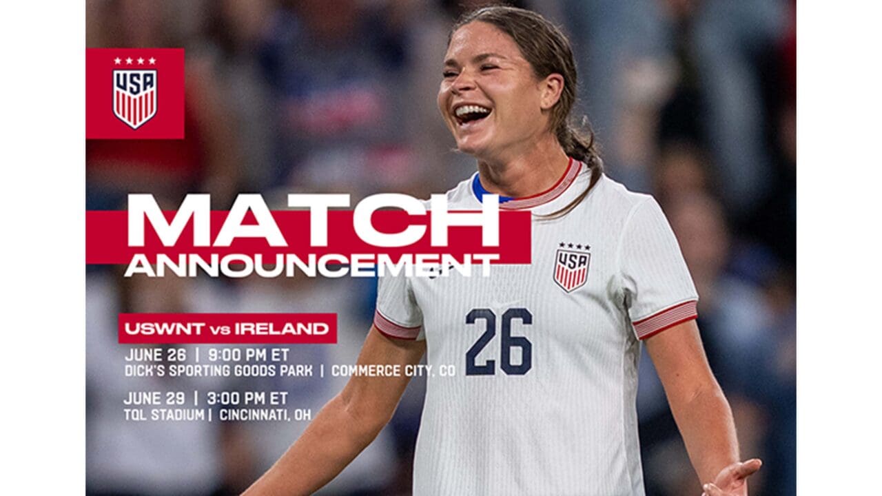 USWNT to play Ireland in two exhibition matches this summer
