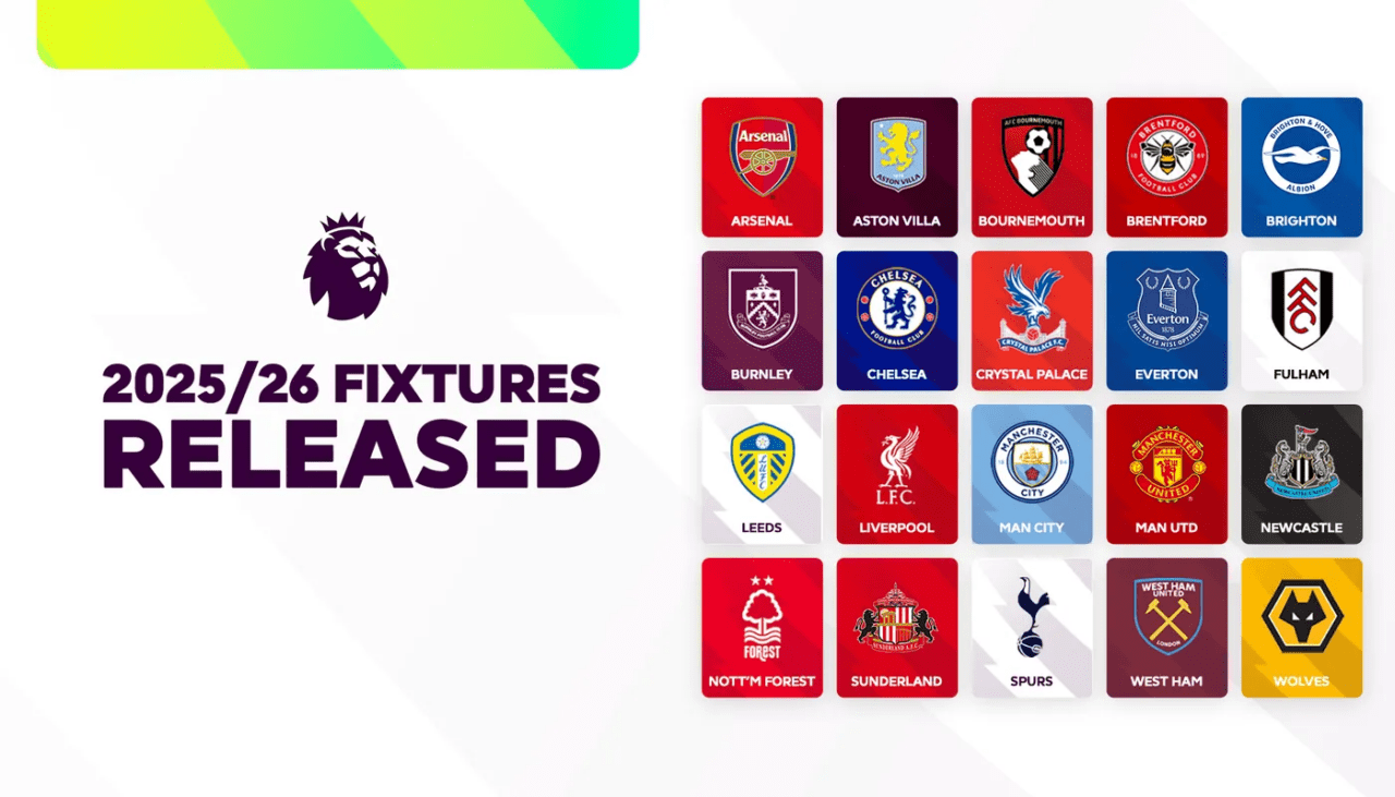 Premier League schedule released for 2025-26 (sort of)