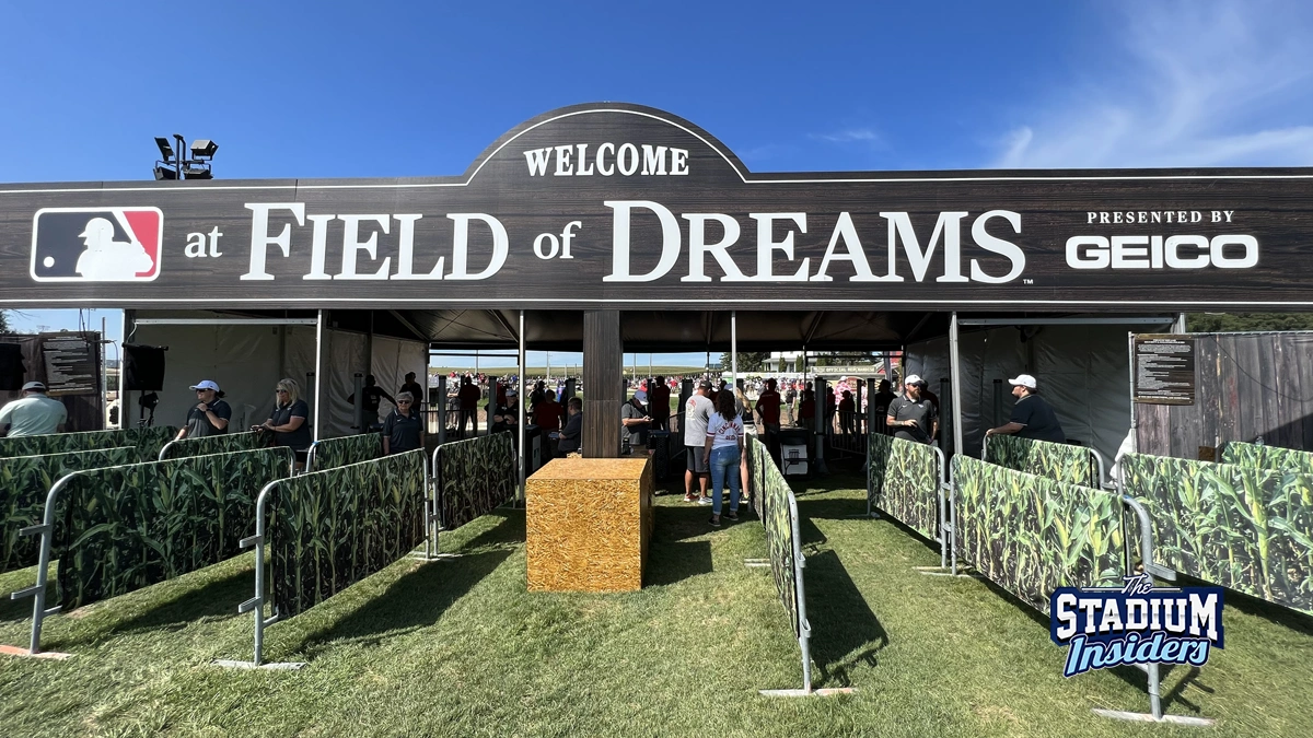Field of Dreams sign Field of Dreams sign outside the MLB Field of Dreams game in Iowa