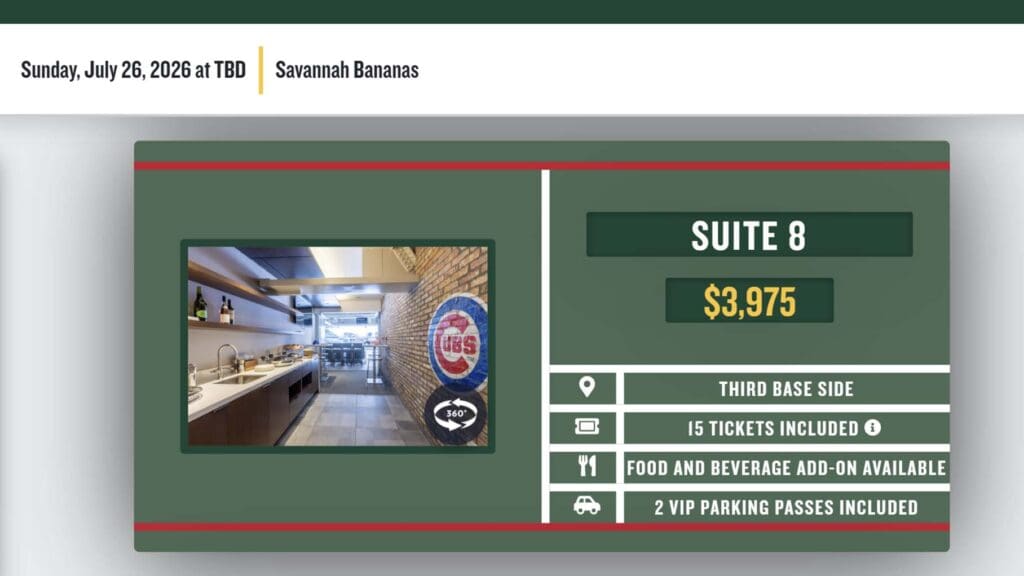 Wrigley Field Banana Ball suites