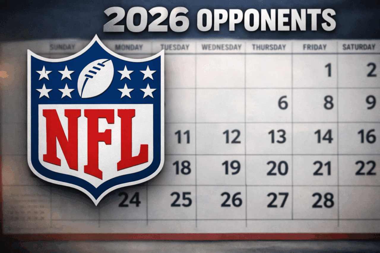 NFL opponents finalized for 2026 season