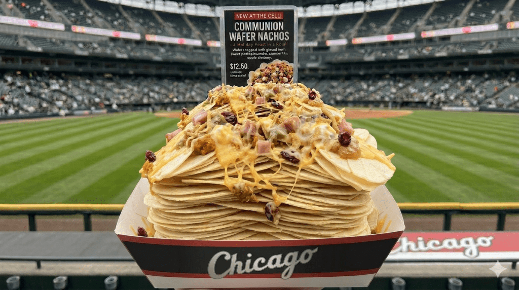 White Sox communion wafer nachos