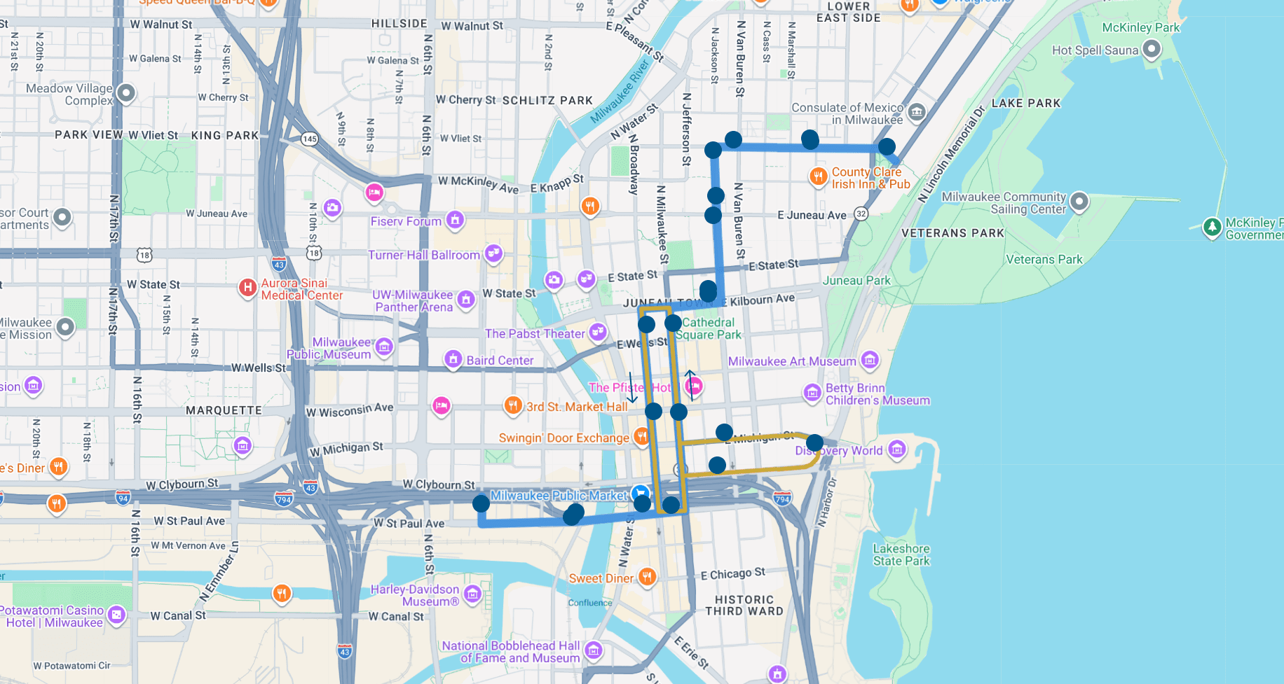 Hop Route Map